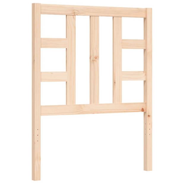 vidaXL Bedframe met hoofdbord massief hout