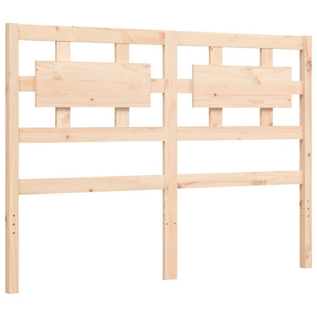 vidaXL Bedframe met hoofdbord massief hout