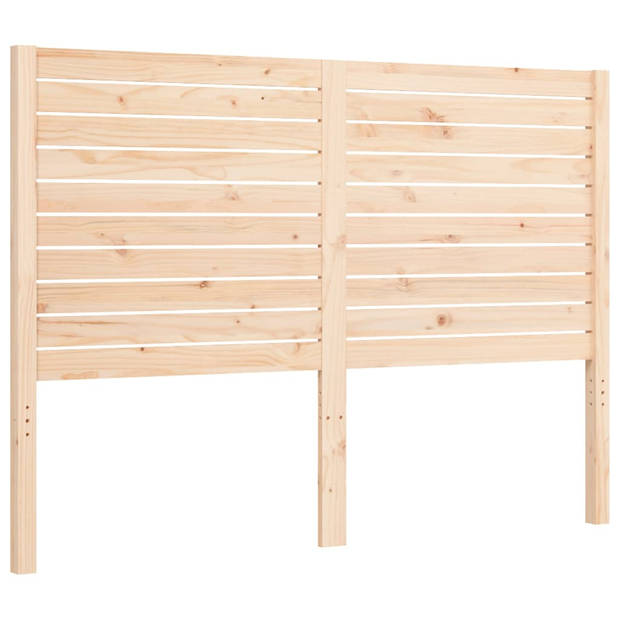 vidaXL Bedframe met hoofdbord massief hout