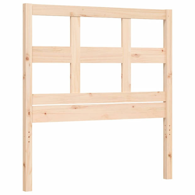 vidaXL Bedframe met hoofdbord massief hout