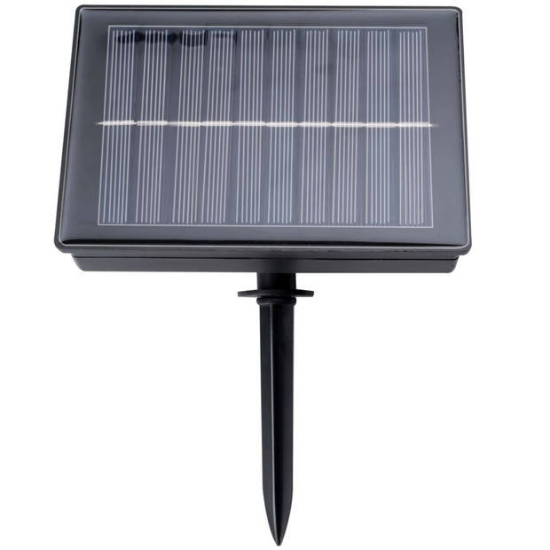 Grundig Lichtsnoer op Zonneenergie - 15M - 100 Lampjes Lichtsnoer met Zonnepaneel - Warm Wit Licht - 8 Modi - Zwart