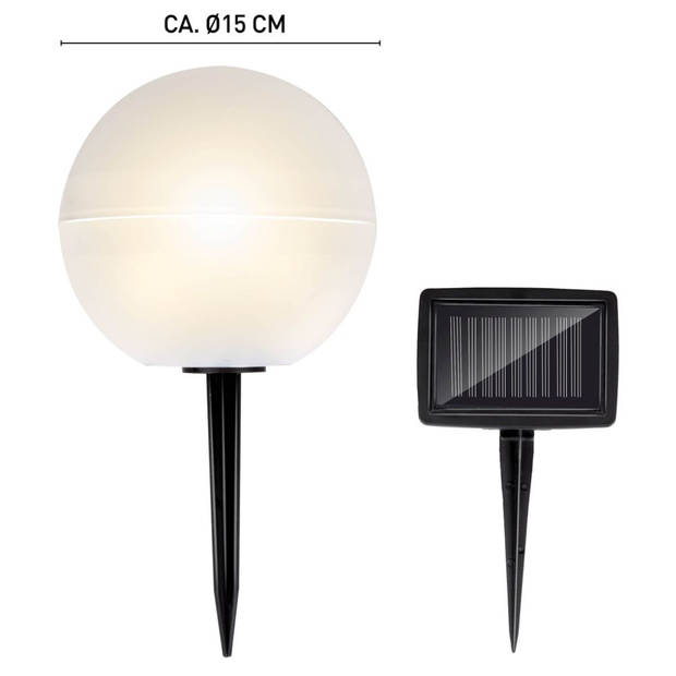 Grundig Lichtbollen voor Buiten - Met Steker - LED - Opladen met Zonne-energie - Wit