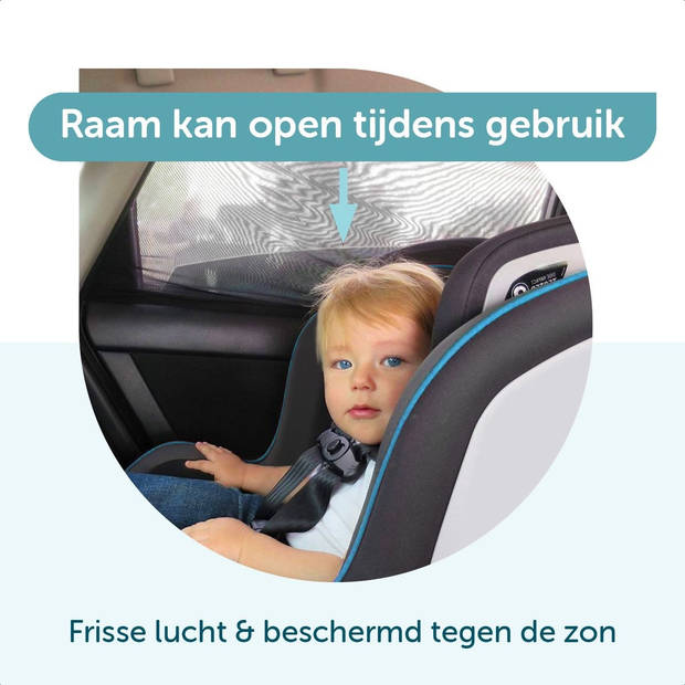 ForDig Zonnescherm Auto (2 stuks) - Zonwering UV Protectie voor Auto Zijruit – Zonwering Auto – Zonder zuignappen – Over