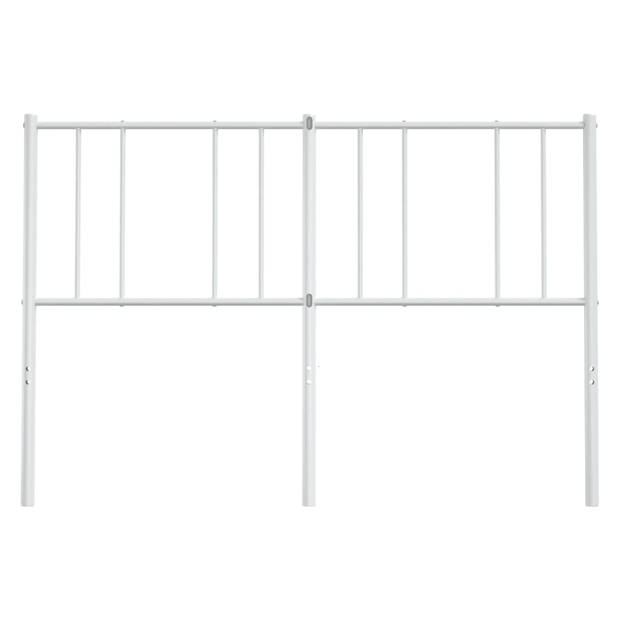 vidaXL Hoofdbord 150 cm metaal wit