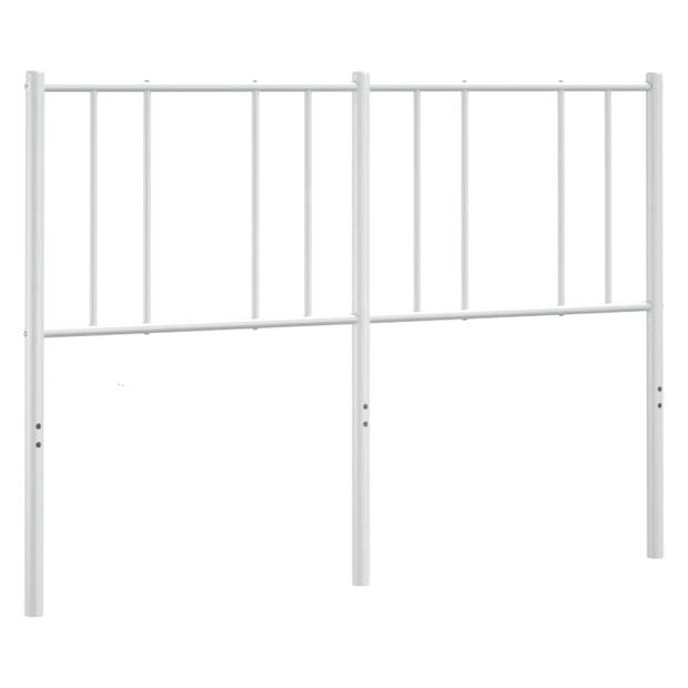 vidaXL Hoofdbord 135 cm metaal wit