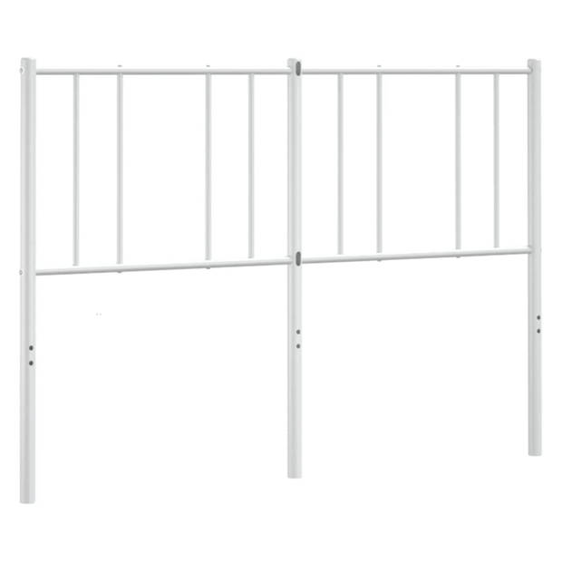 vidaXL Hoofdbord 135 cm metaal wit