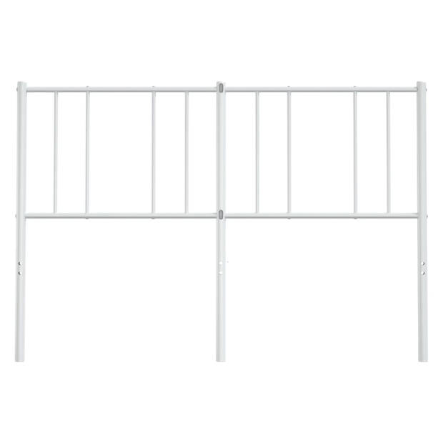 vidaXL Hoofdbord 135 cm metaal wit