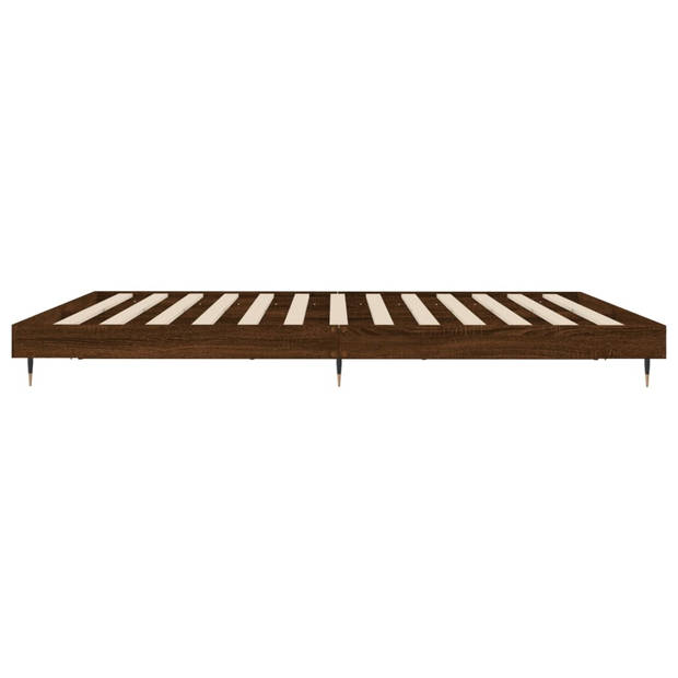 vidaXL Bedframe zonder matras bewerkt hout bruin eikenkleur 160x200 cm