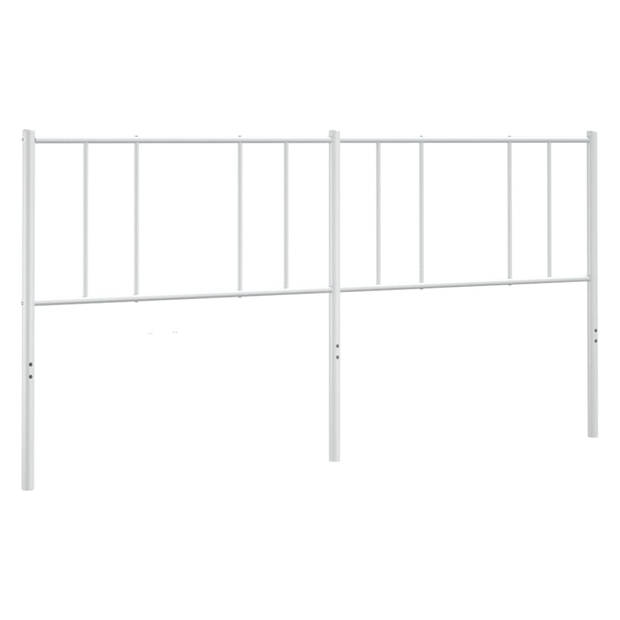 vidaXL Hoofdbord 180 cm metaal wit