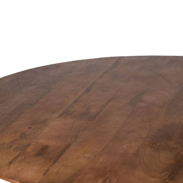 Giga Meubel - Eettafel Rond - Mangohout - Ø130cm - Tafel Oslo