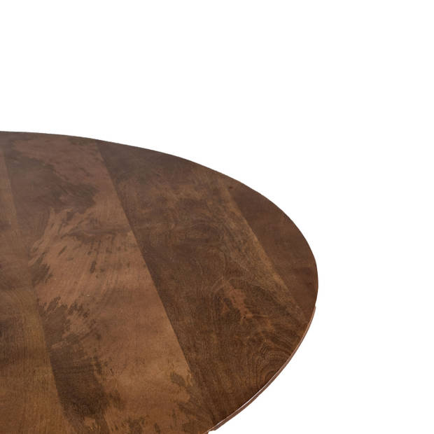 Giga Meubel - Eettafel Rond - Mangohout - Ø130cm - Tafel Oslo