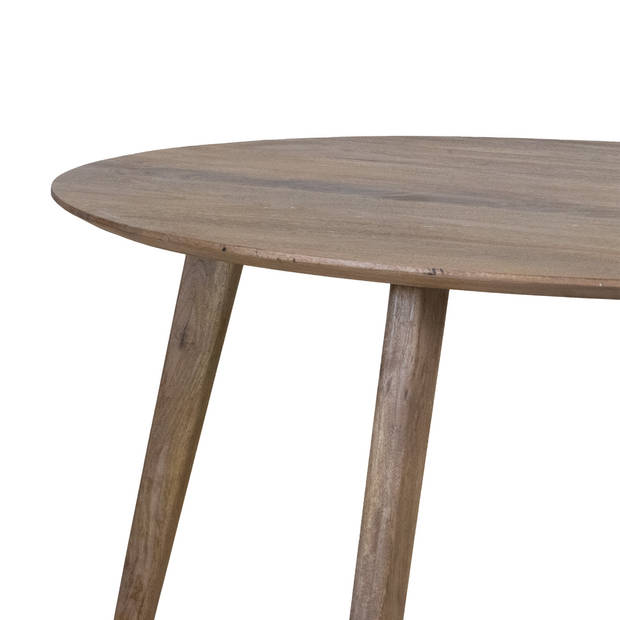 Giga Meubel - Eettafel Rond - Mangohout - Ø130cm - Tafel Oslo