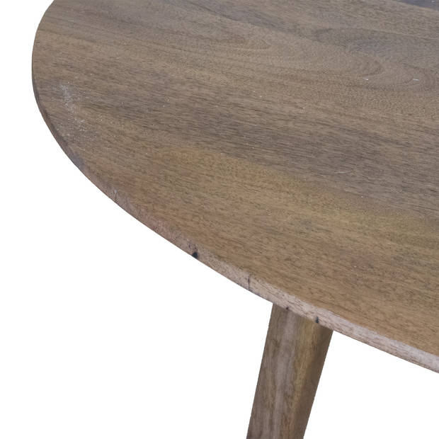 Giga Meubel - Eettafel Rond - Mangohout - Ø130cm - Tafel Oslo