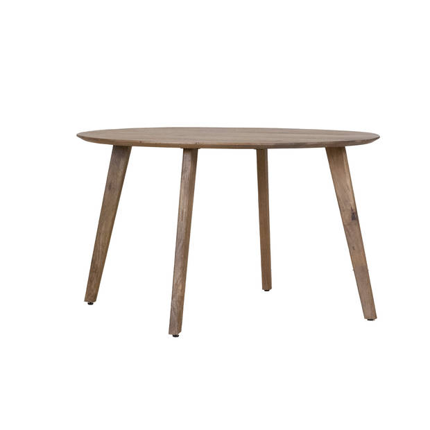 Giga Meubel - Eettafel Rond - Mangohout - Ø130cm - Tafel Oslo