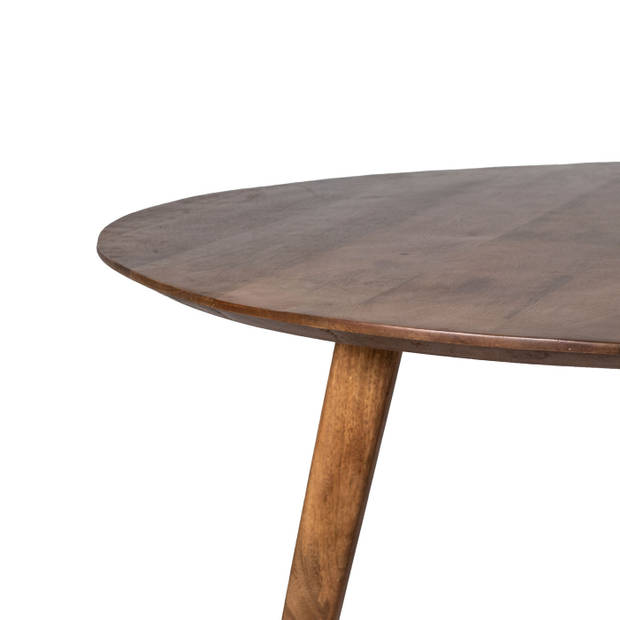 Giga Meubel - Eettafel Rond - Mangohout - Ø130cm - Tafel Oslo