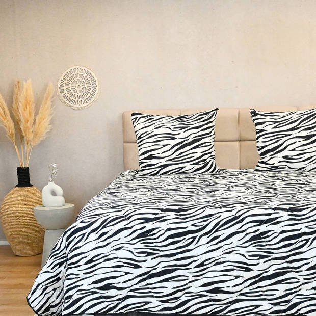 HappyBed Zebra 200x200 - Wasbaar dekbed zonder overtrek - Bedrukt dekbed zonder hoes