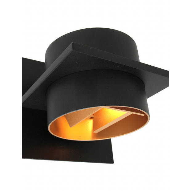 Steinhauer Muro wandlamp zwart kunststof