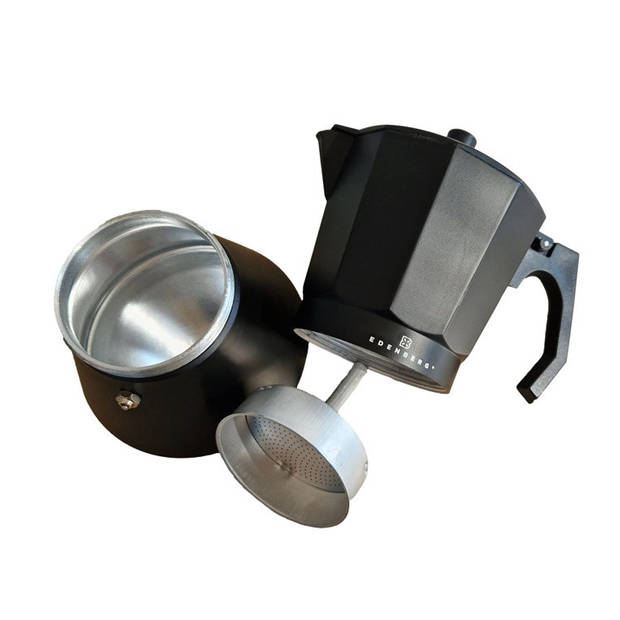 Edënbërg Black Line - Percolator - Koffiemaker 9 kops - Espresso Maker 350 ML - Zwart