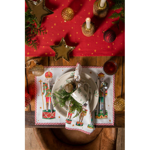 HAES DECO - Keukenschort voor Kind - 48x56 cm - 100% Katoen - Happy Little Christmas