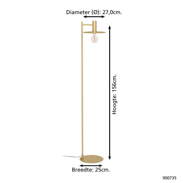 EGLO Escandell Staande lampen - E27 - Geelkoper