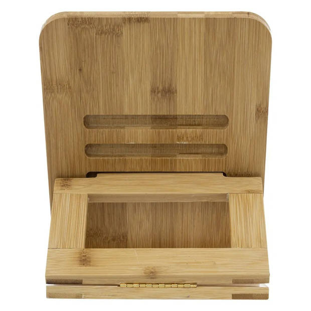 Tablet/iPad houder/standaard naturel 26 x 20 cm van bamboe hout - Tablethouders