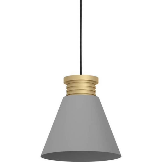 EGLO Twicken Hanglamp - E27 - Ø 22 cm - Grijs/Goud -Staal