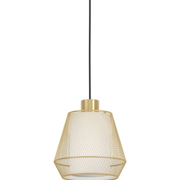 EGLO Ciudadela Hanglamp - E27 - Ø 18 cm - Zwart/Goud/Wit - Textiel