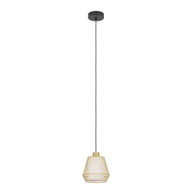 EGLO Ciudadela Hanglamp - E27 - Ø 18 cm - Zwart/Goud/Wit - Textiel