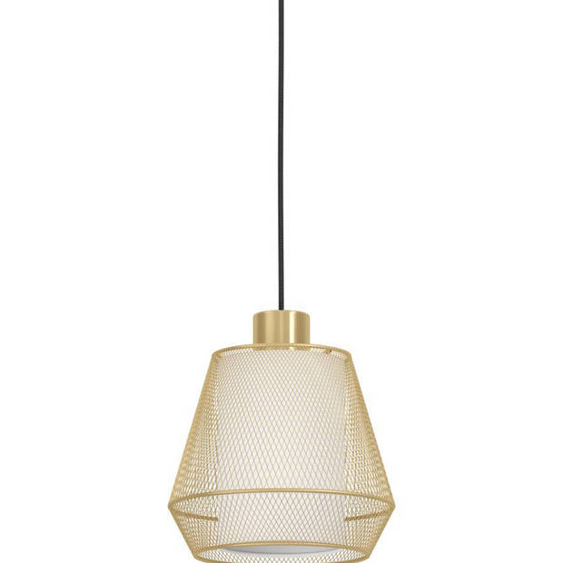 EGLO Ciudadela Hanglamp - E27 - 88 cm - Zwart/Goud/Wit - Textiel