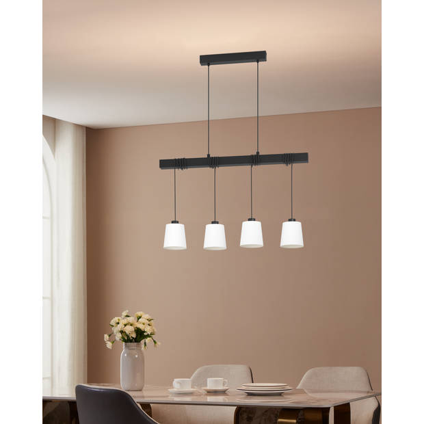 EGLO Townshend 8 Hanglamp - E27 - 90 cm - Zwart/Wit