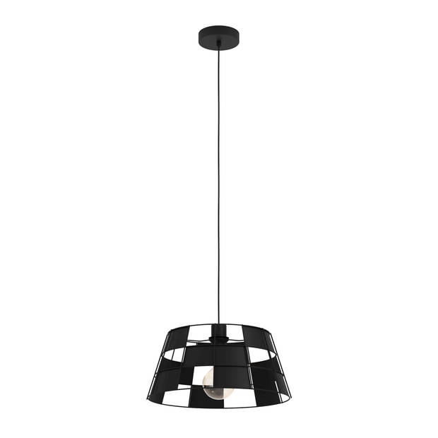 EGLO Pontefract Hanglamp - E27 - Ø 42 cm - Zwart - Staal