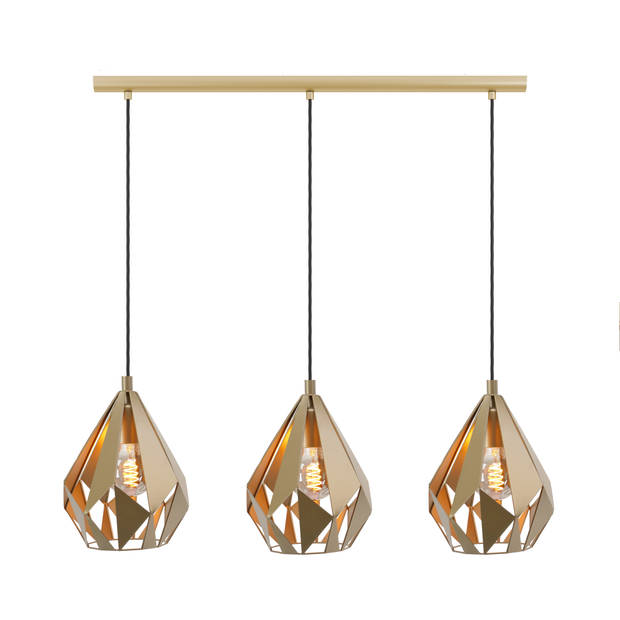 EGLO Carlton Hanglamp - E27 - 80,5 cm - Goud - Staal