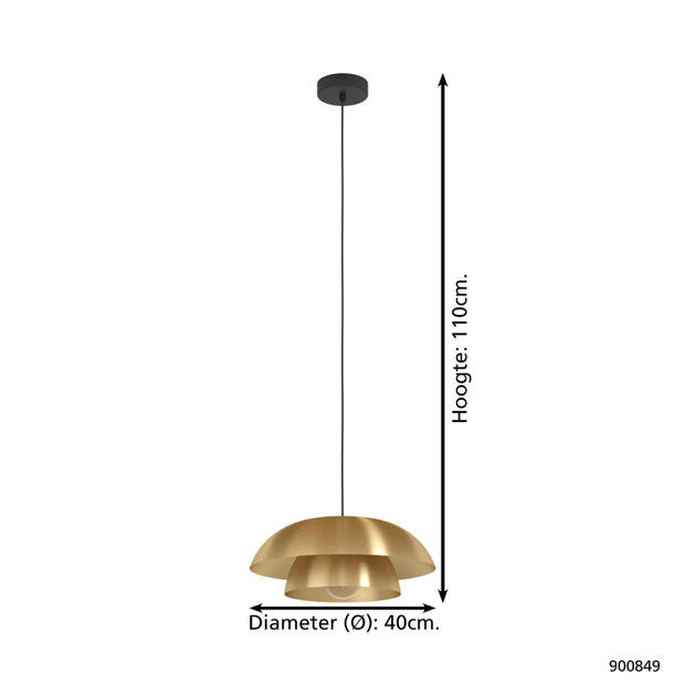 EGLO Cenciara Hanglamp - E27 - Ø 40 cm - Goud - Staal