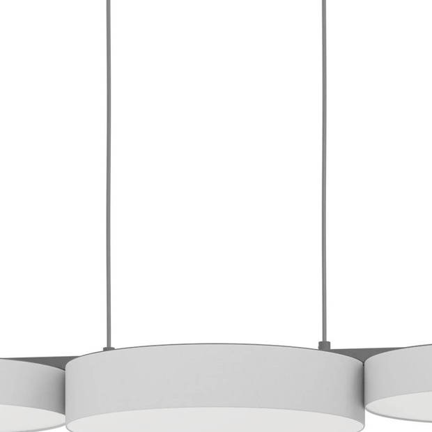 EGLO connect.z Barbano-Z Hanglamp - 82 cm - Grijs/Wit - Instelbaar RGB & wit licht - Dimbaar - Zigbee