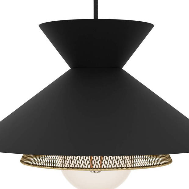 EGLO GrizEdale Hanglamp - E27 - 96 cm - Zwart/Goud - Staal