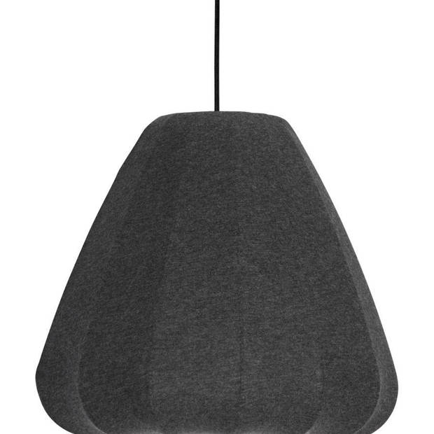 EGLO Barlaston Hanglamp - E27 - Ø 35 cm - Zwart/Grijs - uitwasbaar Textiel