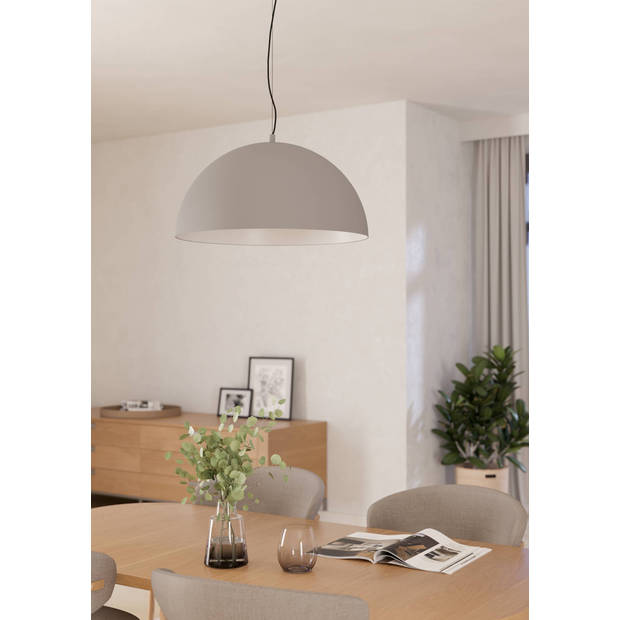 EGLO Gaetano 1 Hanglamp - E27 - Ø 53,5 cm - Grijs/Wit