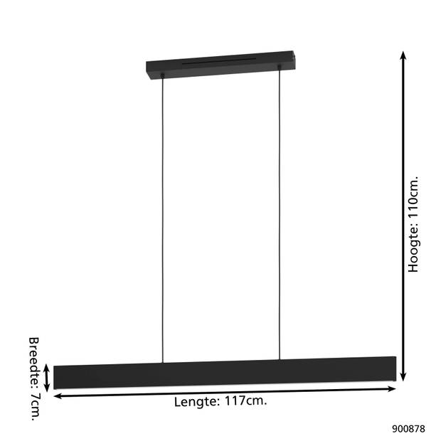 EGLO connect.z Andreas-Z hanglamp - LED - Zwart