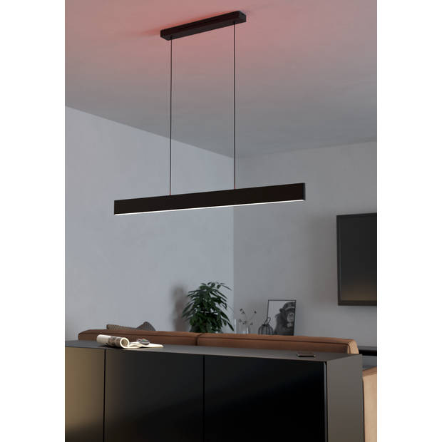 EGLO connect.z Andreas-Z Hanglamp - 117 cm - Zwart/Wit - Instelbaar RGB & wit licht - Dimbaar - Zigbee