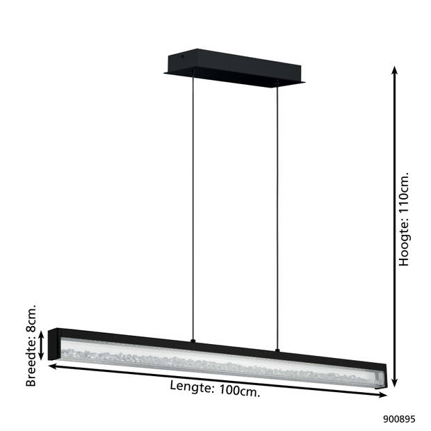 EGLO Cardito 1 hanglamp - LED - Zwart