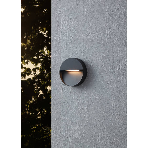 EGLO Maruggio Wandlamp - LED - Ø 15 cm - Zwart