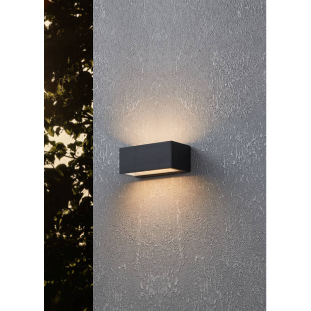 EGLO Spongano Wandlamp - LED - 18,5 cm - Zwart