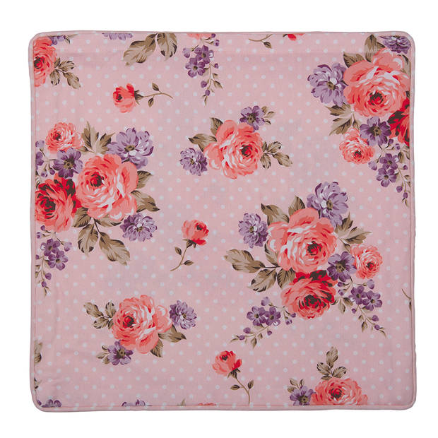 HAES DECO - Set van 2 Sierkussenhoezen - 40x40 cm - 100% Katoen - Dotty Rose