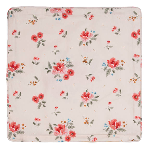 HAES DECO - Set van 2 Sierkussenhoezen - 40x40 cm - 100% Katoen - Little Rose Collection