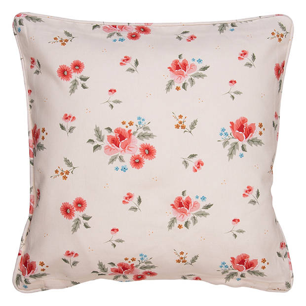 HAES DECO - Set van 2 Sierkussenhoezen - 40x40 cm - 100% Katoen - Little Rose Collection