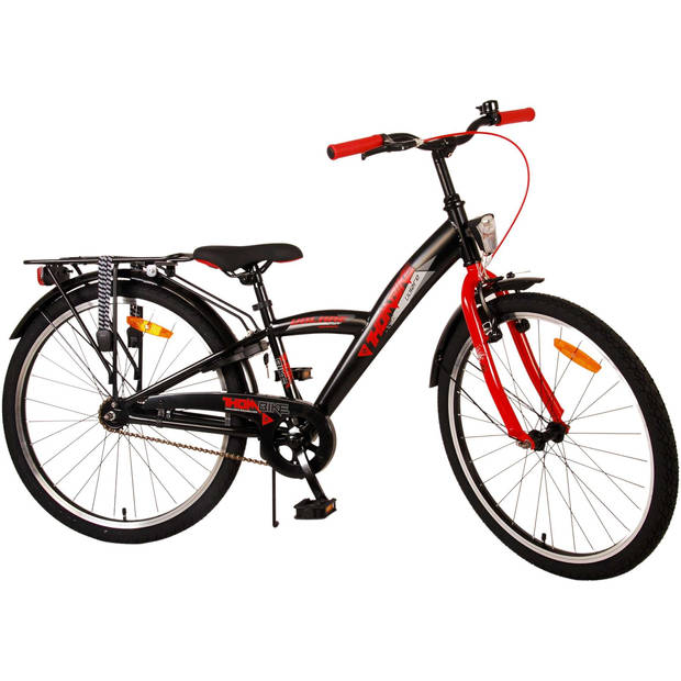 Volare Jongensfiets Thombike 24 Inch 23 cm Jongens Terugtraprem Zwart/Rood