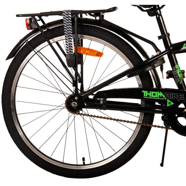 Volare Jongensfiets Thombike 24 Inch 23 cm Jongens Terugtraprem Zwart/Groen