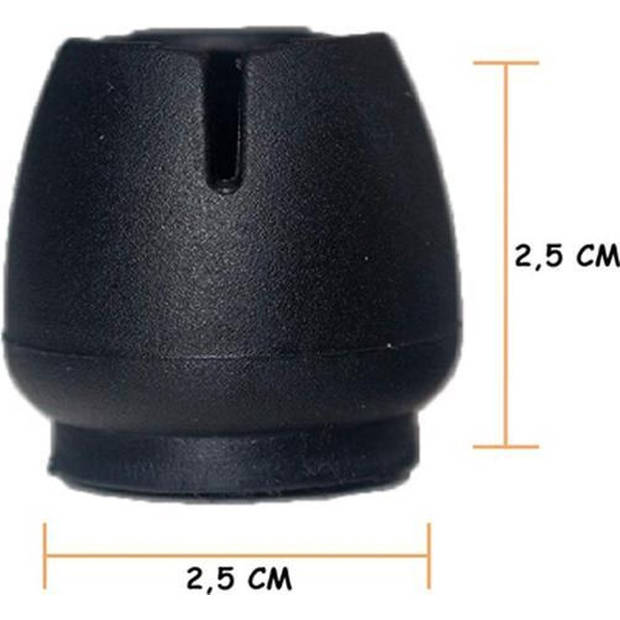 FEDEC Stoelpoot Beschermers - Doppen - Viltjes - Zwart - 17-21mm - 24 stuks