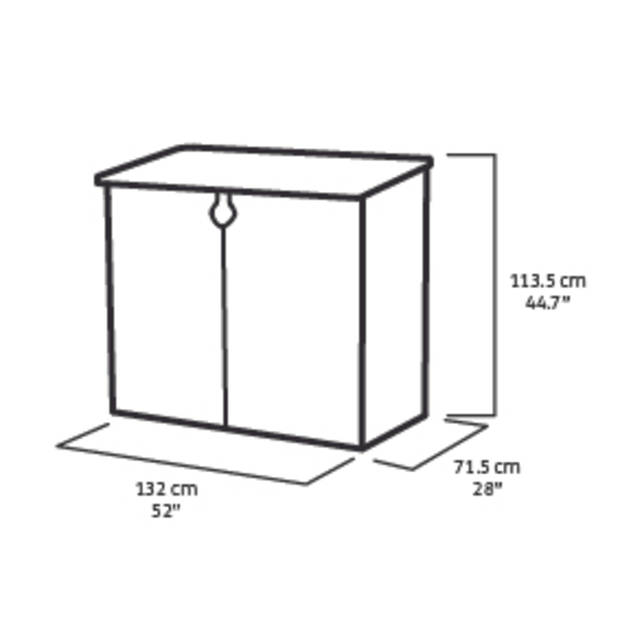 Store-It-Out Midi Opbergbox - 880L - 132x71,5x113,5cm - Zwart