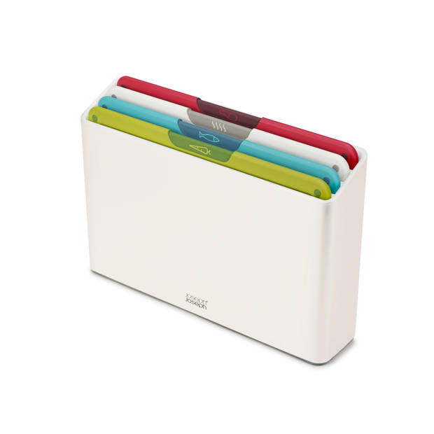 Joseph Joseph - Giftset Folio Icon 4 Snijplanken in Houder Artic White - Polypropyleen - Wit